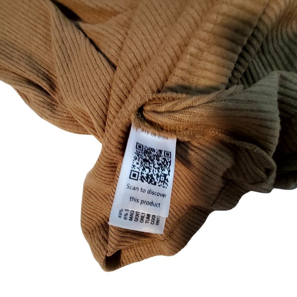 Universal Thread Ribbed Midi Tank Dress Sustainable Tan/Olive Medium - Picture 11 of 12